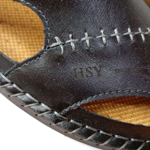 Men’s Leather Fisherman Sandals Closed Toe Walking Summer Shoes Black S 45 main image 4